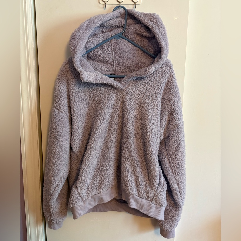 Cozy Purple Fleece Hoodie